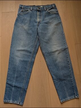 Vintage 1993 Orange Tan Levi's 550